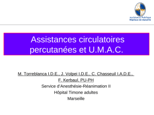 Assistance circulatoire percutanée
