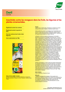 Insecticide contre les ravageurs dans les fruits, les légumes et les
