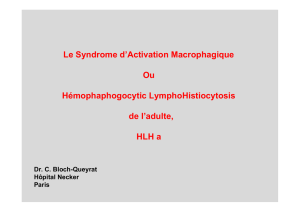 Le Syndrome d`Activation Macrophagique Ou Hémophaphogocytic