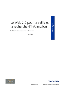 Le Web 2.0 pour la veille et la recherche d`information