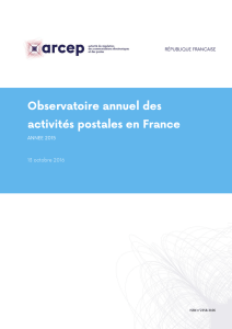 Observatoire annuel des activités postales en France