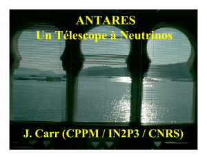 ANTARES Un Télescope à Neutrinos