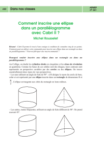Comment inscrire une ellipse dans un parallélogramme