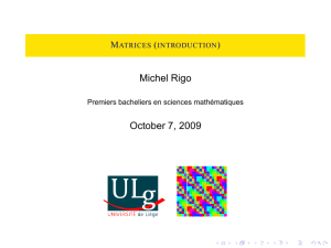 Matrices (introduction)