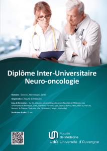 D.I.U. Neuro-Oncologie - Université d`Auvergne