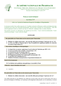 Lettre n°37 - Académie Nationale de Pharmacie