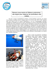 Planeurs sous-marins et flotteurs autonomes : des engins