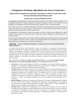 rencontre sur les changements climatiques