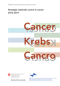Rapport - Stratégie nationale contre le cancer