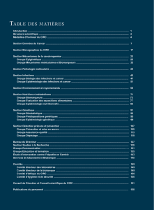 table des matières - IARC Publications