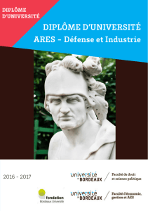 DIPLÔME D`UNIVERSITÉ ARES - Défense et Industrie