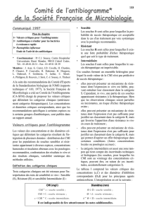 Comité de l`antibiogramme* de la Société Française de Microbiologie