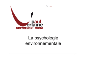 La psychologie environnementale