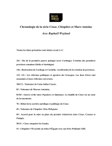 Chronologie de la série César, Cléopâtre et Marc