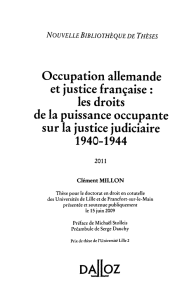 Occupation allemande et justice française : les droits de la