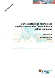 Carte géologique harmonisée du département des Côtes d`Armor