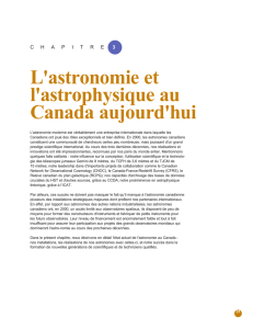 L`astronomie et l`astrophysique au Canada aujourd`hui