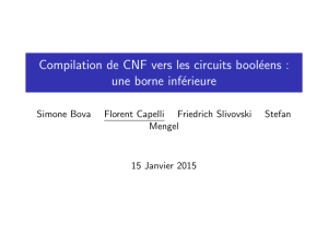Compilation de CNF vers les circuits booléens : une borne inférieure