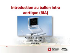 Introduction au ballon intra aortique