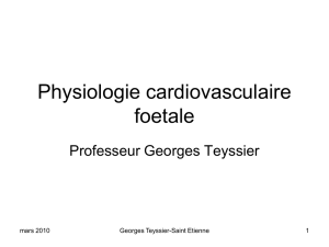 Physiologie cardiovasculaire foetale