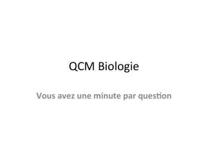 QCM Biologie