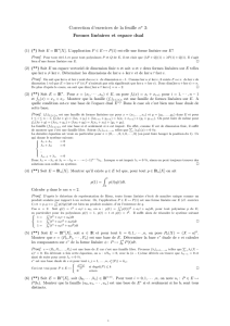 Correction d`exercices de la feuille no 3: Formes linéaires et espace
