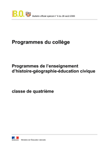 Programme de 4ème - Education.gouv
