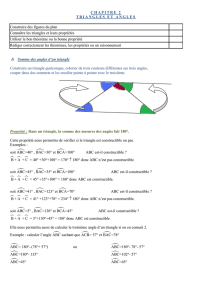 Chapitre 2 Triangles et angles cours