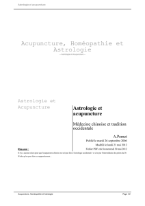 Astrologie et acupuncture