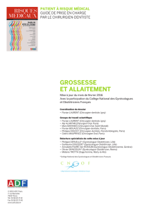 ADF Grossesse et allaitement odontologie 2015