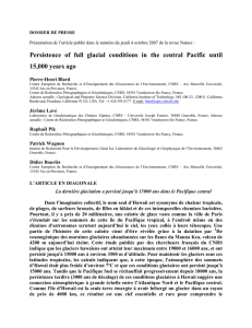 Persistence of full glacial conditions in the central Pacific