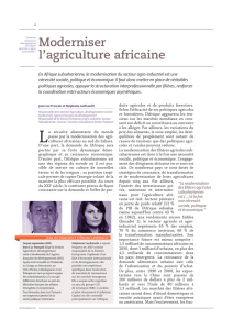 Moderniser l`agriculture africaine