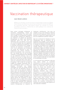 Vaccination thérapeutique