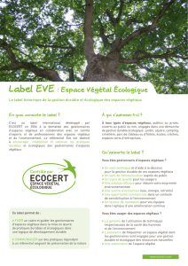 Label EVE : Espace Végétal Écologique