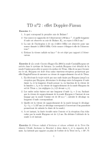 TD n 2 : effet Doppler-Fizeau