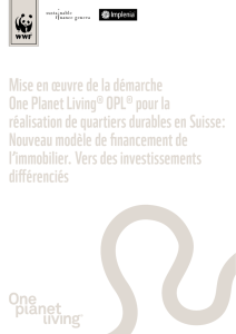 Mise en œuvre de la démarche One Planet Living© OPL© pour la
