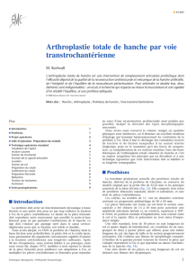 Arthroplastie totale de hanche par voie transtrochantérienne