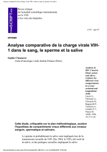 Analyse comparative de la charge virale VIH