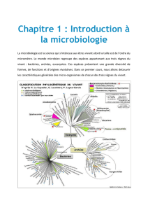 Chapitre 1 : Introduction à la microbiologie