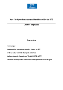 Vers l`indépendance comptable et financière de RTE Dossier de