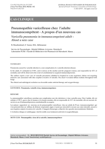 Pneumopathie varicelleuse chez l`adulte immunocompétent