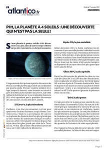 PH1, la planète à 4 soleils : une découverte qui n`est pas la seule !