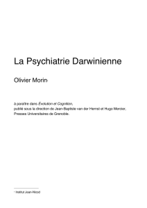 La Psychiatrie Darwinienne