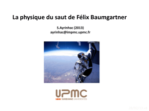 La physique du saut de Félix Baumgartner (Red bull