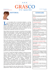 editorial sommaire - La revue du GRASCO