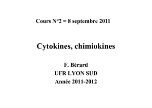 Cytokines, chimiokines