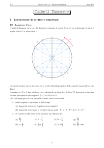 Chapitre 12 - Trigonométrie