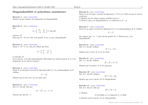 Diagonalisabilité et polynômes annulateurs