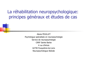 Introduction à la rééducation en neuropsychologie