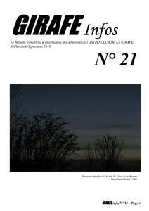 GIRAFE Infos N°21 - l`astro